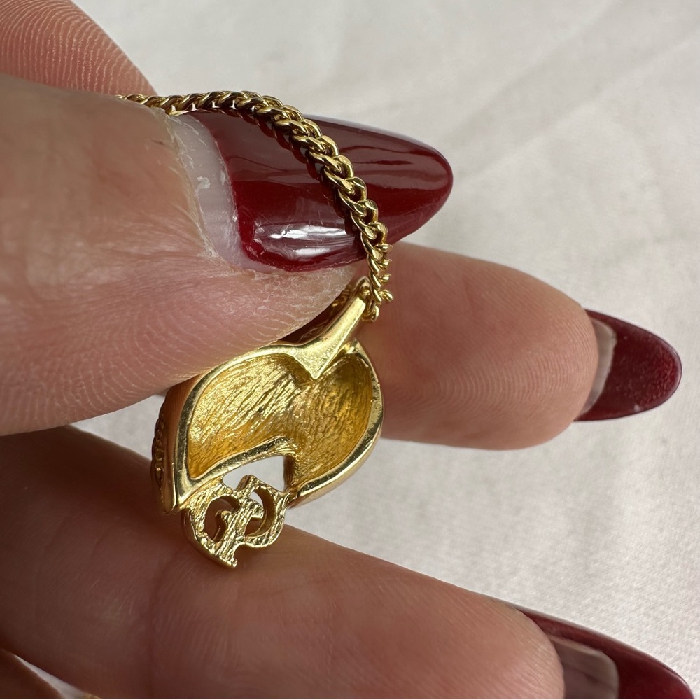 NE10 Christian Dior leaf CD logo necklace - Picture 4 of 7